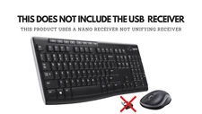 (NO USB RECEIVER) Logitech MK270 Full-size Wireless 2.4G Keyboard And Mouse Set