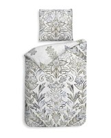 Heckett & Lane Baumwoll-Bambus BettwäSche 155X220 Ibernia White Wende BläTter