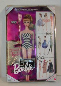 original 1959 barbie doll and package 35th anniversary