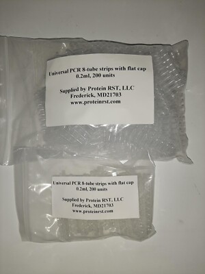 PCR tubes universal PCR 8-tube strips with flat cap, 0.2ml, 200 strips ...