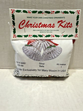 Mary Maxim Beaded Christmas Ornament Kit 3460 Silver Bells Merri Mac