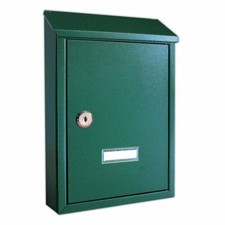 ALUBOX CASSETTA POSTALE ALUBOX PRIMA VERDE CON TETTO, LETTERA ALTA QUALITA'