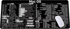 Mac Os Shortcuts Cheat Sheet Word Excel Mousepad Keyboard Non-Slip rubber base M