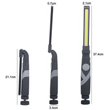 LAMPADA TORCIA PIEGHEVOLE USB CALAMITA PORTATILE LED COB RICARICABILE 
