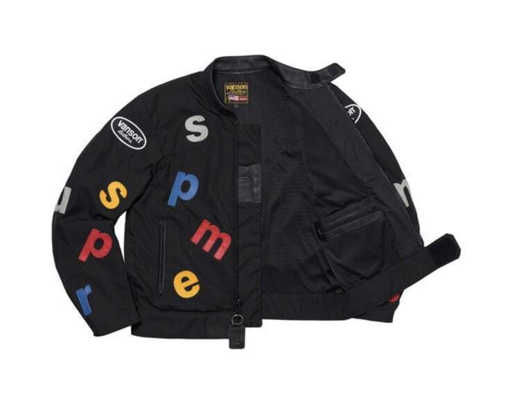 Supreme SS20 Vanson Leathers Letters Cordur Black Size Small Box  