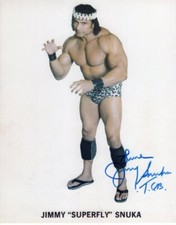 Jimmy Snuka Hand Signed 8 x 10 Photo Autograph Wrestler Superfly