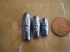 30 TROLLING SHAPE LURE BODIES/SLIP SINKER 1/2,3/8,1/4 OZ. 10 EA."MAKE SPINNERS"