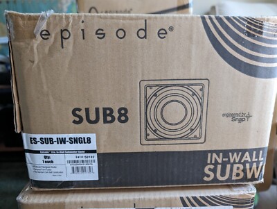 Episode ES-SUB-IW-SNGL8  Passive in-Wall 8'' Subwoofer - NEW - FREE SHIPPING