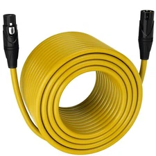 LyxPro Microphone 300 feet XLR Cable, Male to Female, 3 Pin Mic Cable, Yellow