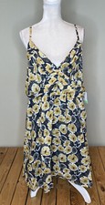 downeast NWT $44.99 women’s Zoe Sleeveless dress Size XXL Black Yellow J10