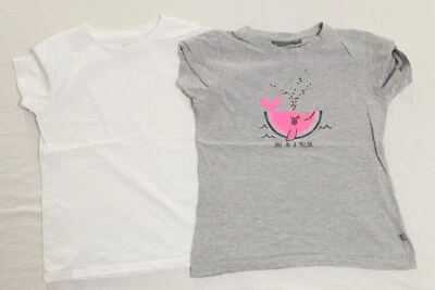 2 T-Shirts für Mädchen Größe 128 (H&M, Color Kids)  (#Y313) - Bild 1 von 4