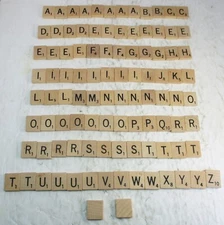 Replacement Original Wood Tiles 1976 Scrabble Board Game - You Pick One You Want