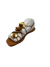 Tory Burch Artisanal Knot Sandal Tripon Cristal Size 7 Color Elba Camello