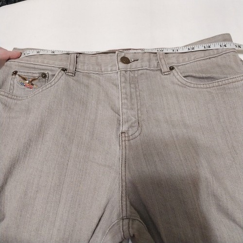 American Living by Ralph Lauren jeans Womens 6 gray denim embroidered eagle logo - Picture 5 of 7