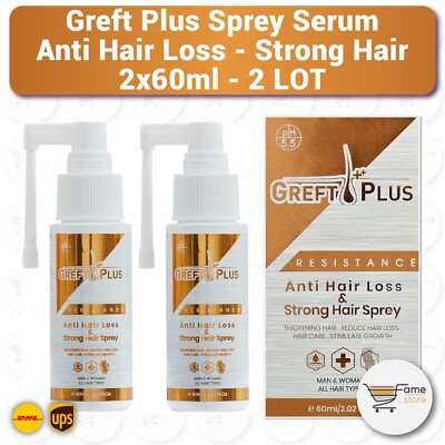 Greft Plus Anti Haarausfall Spray Serum für starkes Haar 2x60ml