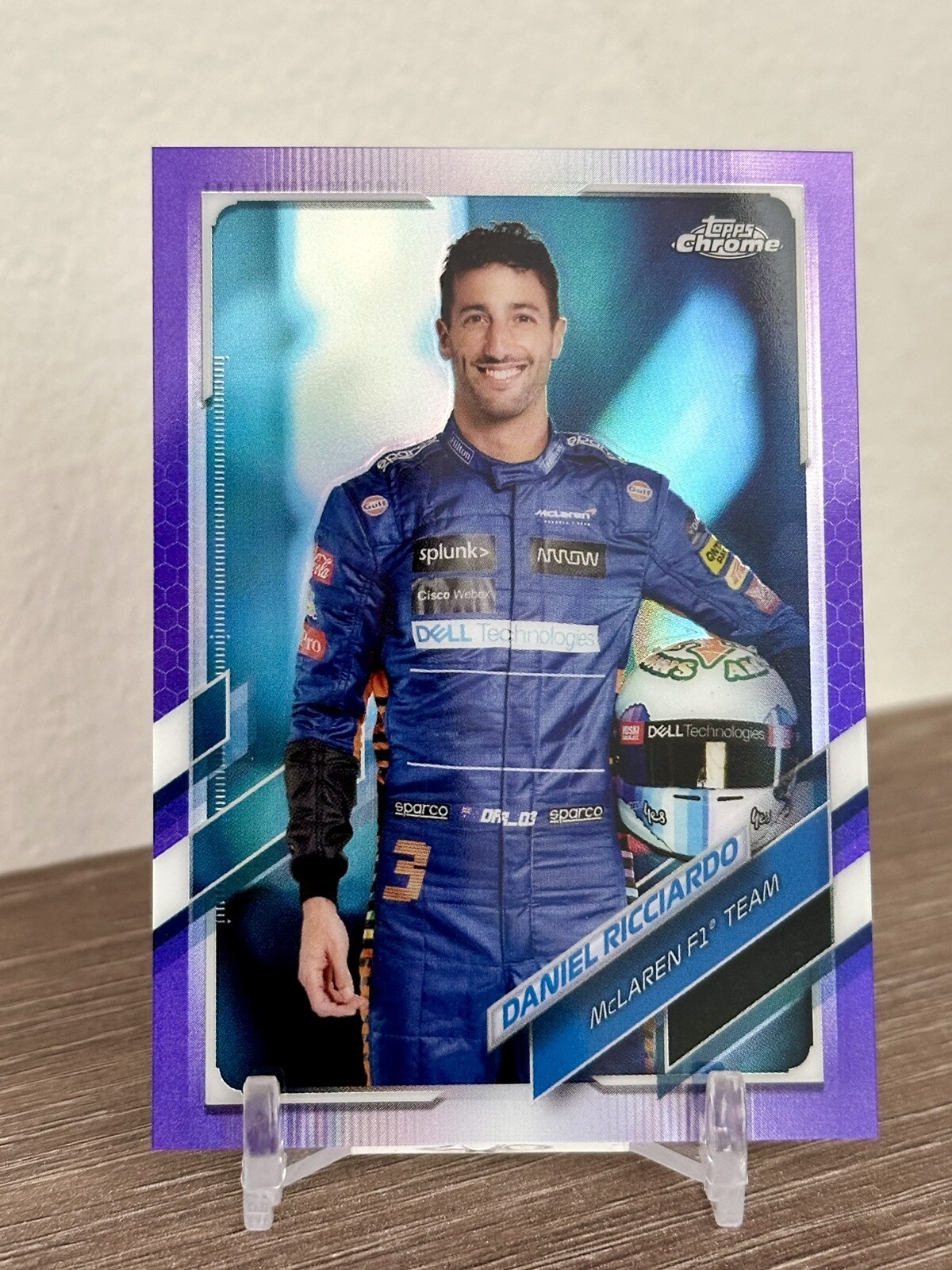 2021 TOPPS CHROME FORMULA 1 PURPLE REFRACTOR  /399 DANIEL RICCIARDO #5 MCLAREN