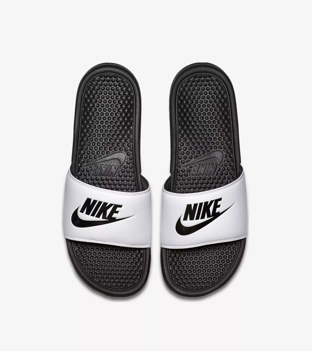 Regeren volleybal terrorist Nike Benassi JDI Slide White and Black 343880-100 Size 8-13 Slippers Sandals  | eBay