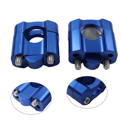 HandleBar Fat Bar Mount Clamps Risers Adaptor 7/8 to 11/8 Dirt Pit Bike ATV Blue