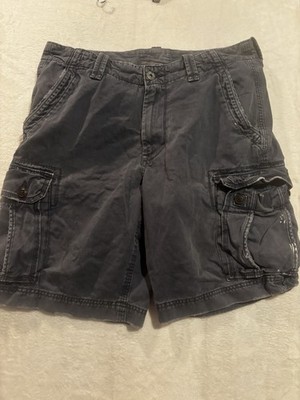 American Eagle Cargo Men s Shorts Y2K 36 Rugged Heavy Blue Vintage Thrashed