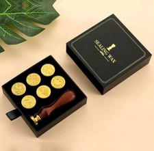 Siegelwachs Siegel Stempel Set mit 7 Siegeln für Wachs Siegel