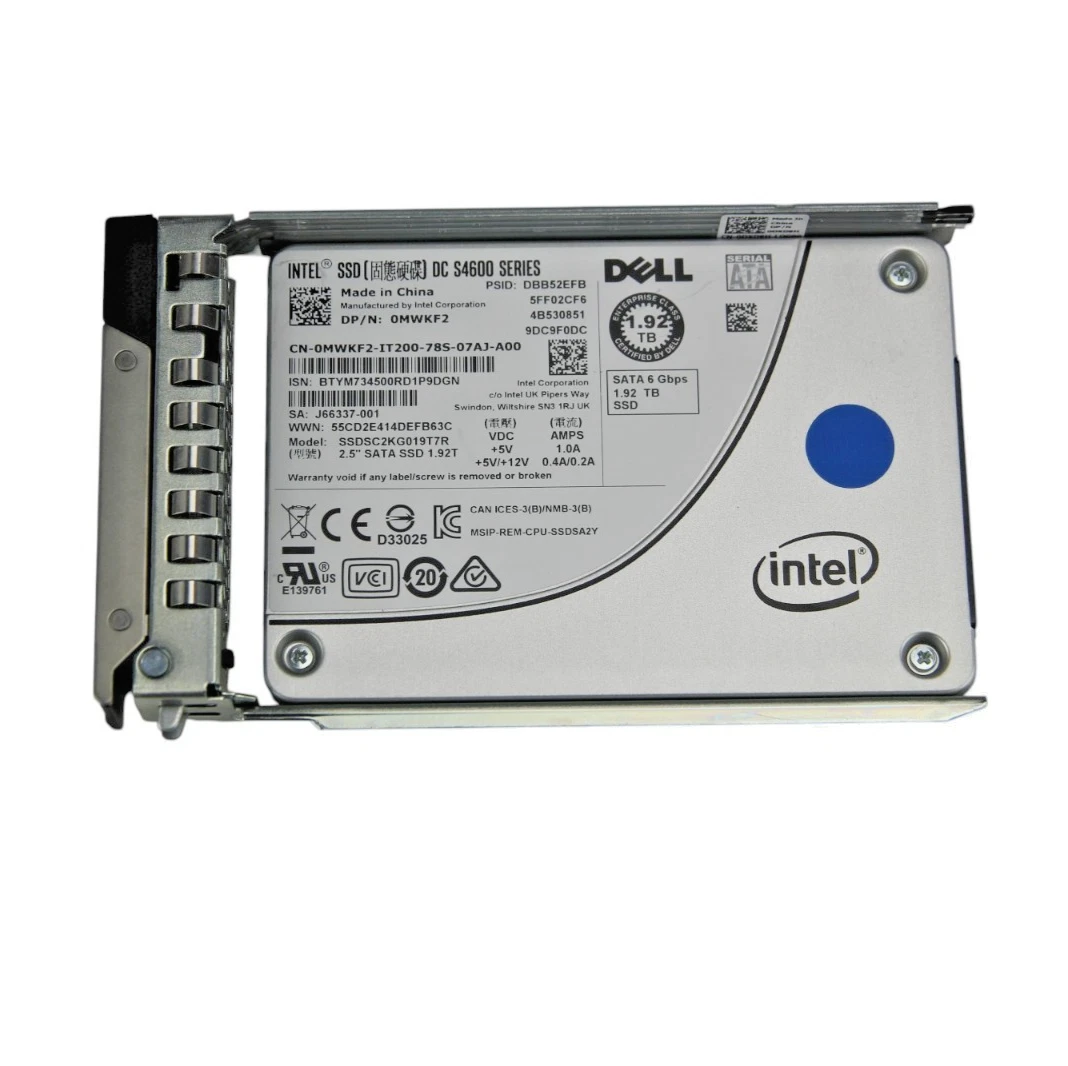 Dell Enterprise Intel DC S4600 1.92TB SATA 6Gb/s MU 2.5''SSD MWKF2