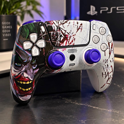 Sony DualSense PS5 Controller Joker ''HA HA'' Design Weiß/Lila/Schwarz
