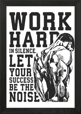 Work Hard In Silence Gerahmtes Wandbild Poster Leinwanddruck Bild