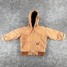 Polar King By Key Jacket Unisex Kids 4T Beige Cotton Fleece Hooded Full Zip Warm