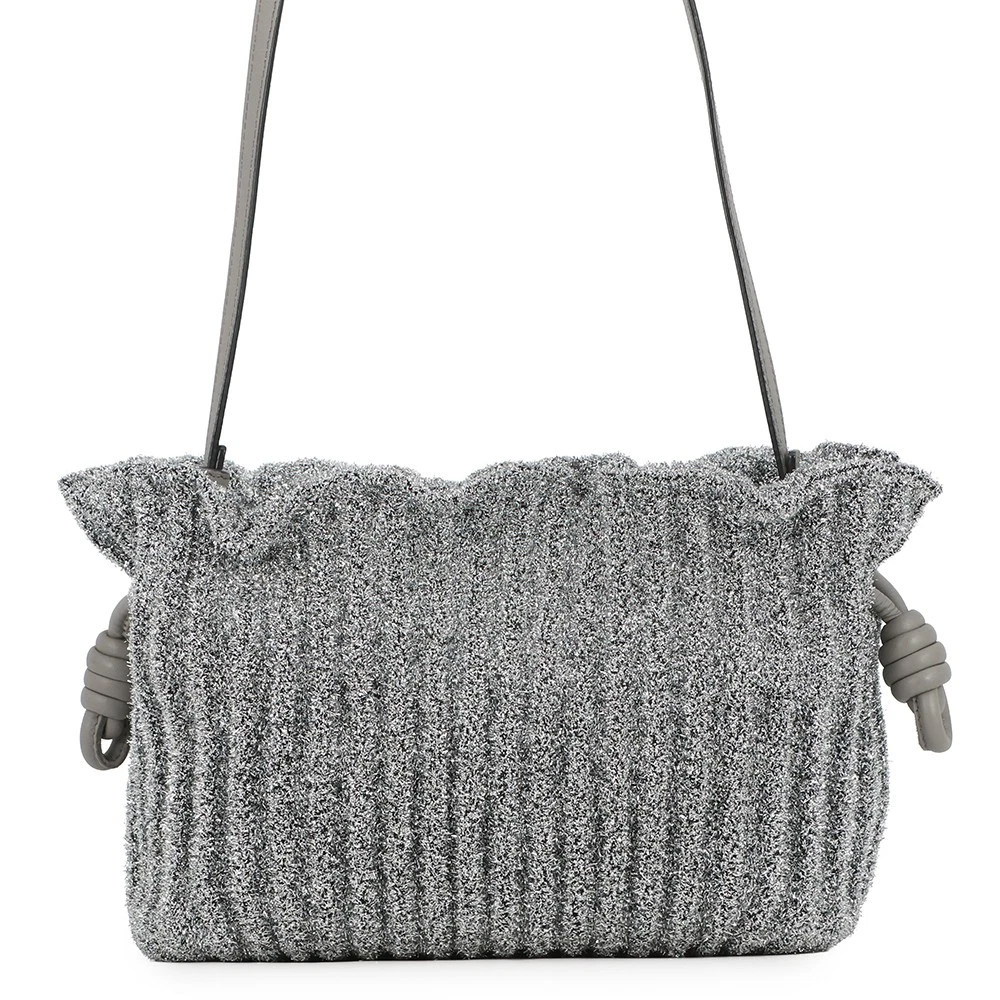 Loewe — LOEWE flamenco Lurex fabric / Leather Silver