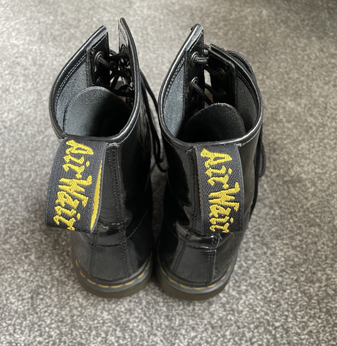 Doc Dr Martens Boots Black Patent Size Uk Lace up UK
