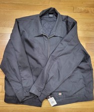 Dickies Men TJ15 Insulated Quilted Lined Eisenhower Zip Up Work Jacket Black 3XL