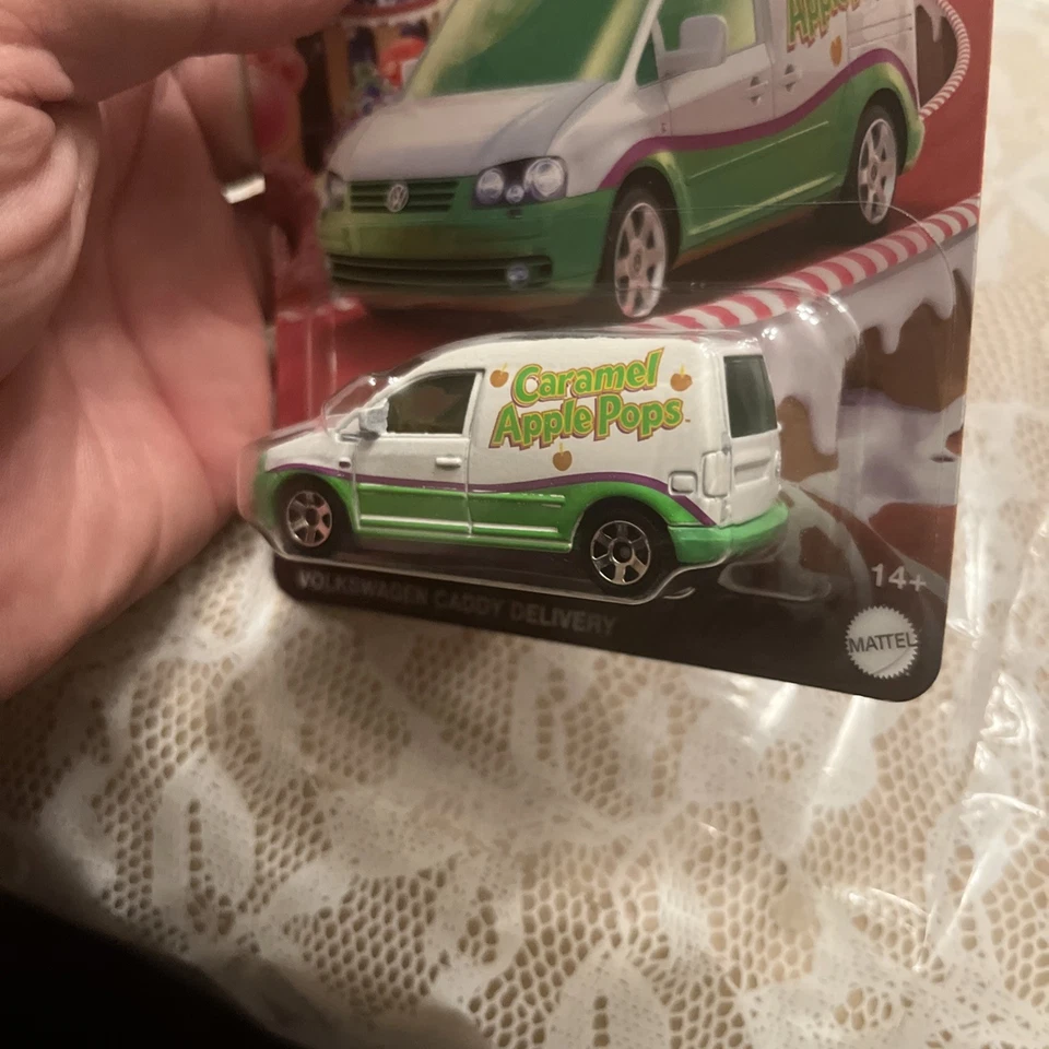 Matchbox Volkswagen Caddy Delivery 1/6 Caramel Apple Pops Car Mattel NEW VW - Image 3 of 4