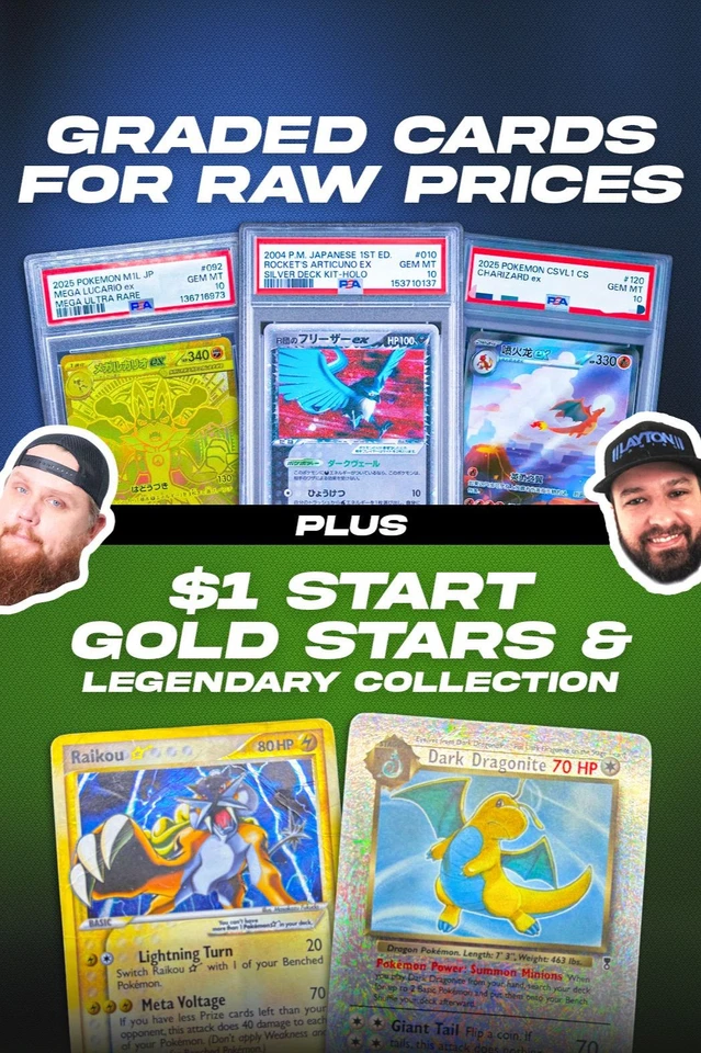 GRADED Cards for RAW Prices?! Pokemon $1 Start Gold Stars, High-end & More!