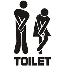 Creative Funny Toilet Wall/Door Stickers Bathroom Decoration Waterproof Decals V