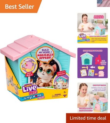 My Kitty's Home Mini Playset: Mystery Plush Kitty Reveal with 10+ Accessories