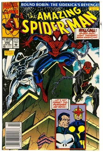 Amazing Spider-Man #356 1991 Marvel Comics VF Comic Book Newsstand