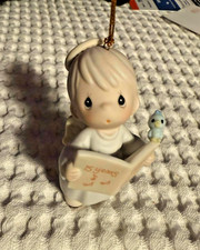 Precious Moments Angel Ornament 530840 15 Years Tweet Music Together 1992