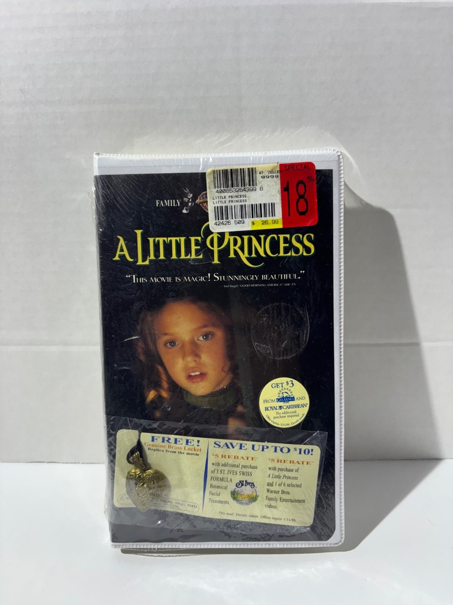 A Little Princess w/ Genuine Brass Locket (VHS, 1995, Sealed, WB