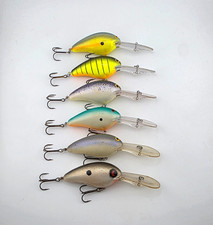 (6) Norman DD22 Crankbait Fishing Lures Lot of 6