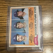 1981 Topps Future Stars Rookie #302 Valenzuela Scioscia Perconte Dodgers