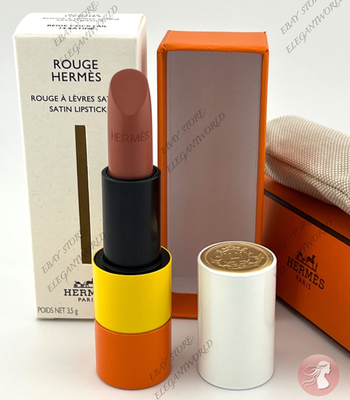 HERMES Rouge Satin Finish Lipstick - 14 BEIGE COCKTAIL, NIB