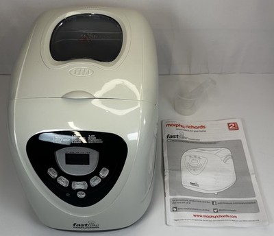 Morphy Richards Fastbake Brotbackautomat 48281 600W - Weiß vollständig getestet funktioniert!