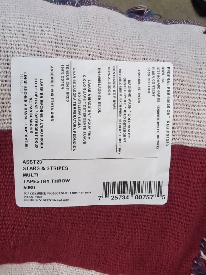 Manta tapiz bandera de Estados Unidos - Manta - Estrellas y rayas - 4 de julio Foto 3 de 4