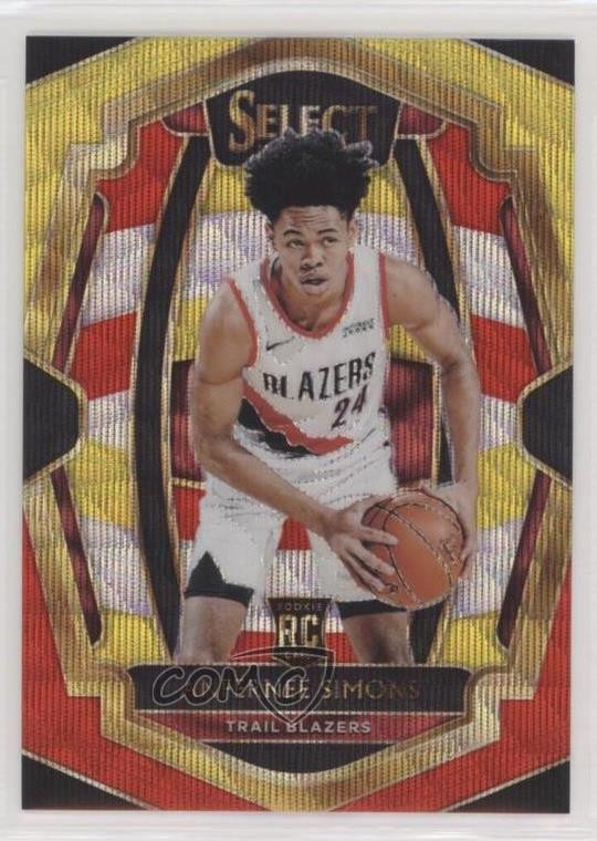 2018 Panini Select Premier Level Tri-Color Prizm Anfernee Simons Rookie RC v9t