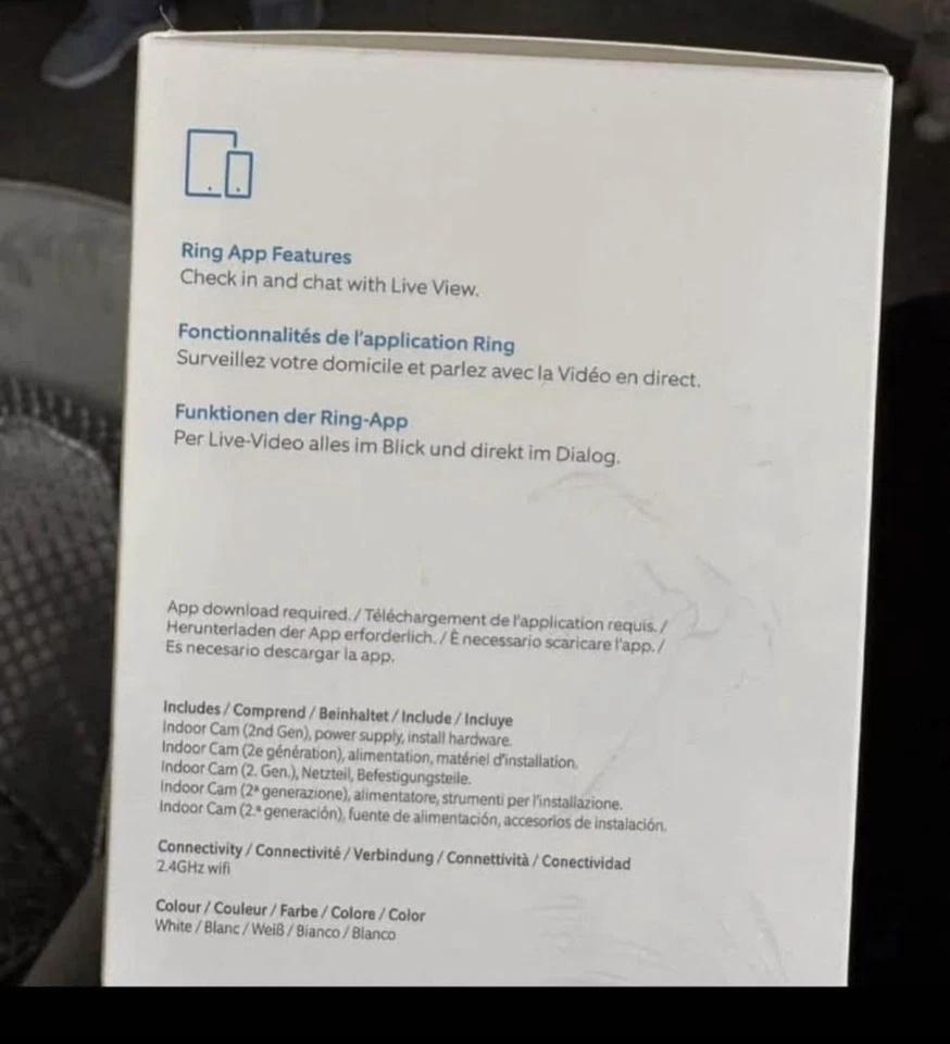 Ring Indoor Camera  2nd Gen Security Cam 1080p HD Video White - Image 3 of 3