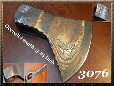 5.25" x 4.25" Custom Handmade Damascus Steel Viking Survival Hatchete Axe 3076