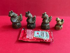 Very Unique Old antique Burmese bronze opium weights set Dragons or birds