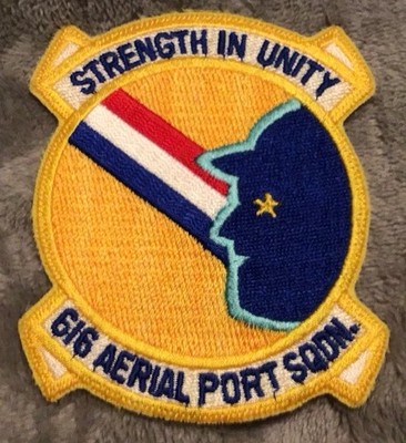 US Air Force 616th Aerial Port Squadron Insignia Badge Emblem Full Color Patch