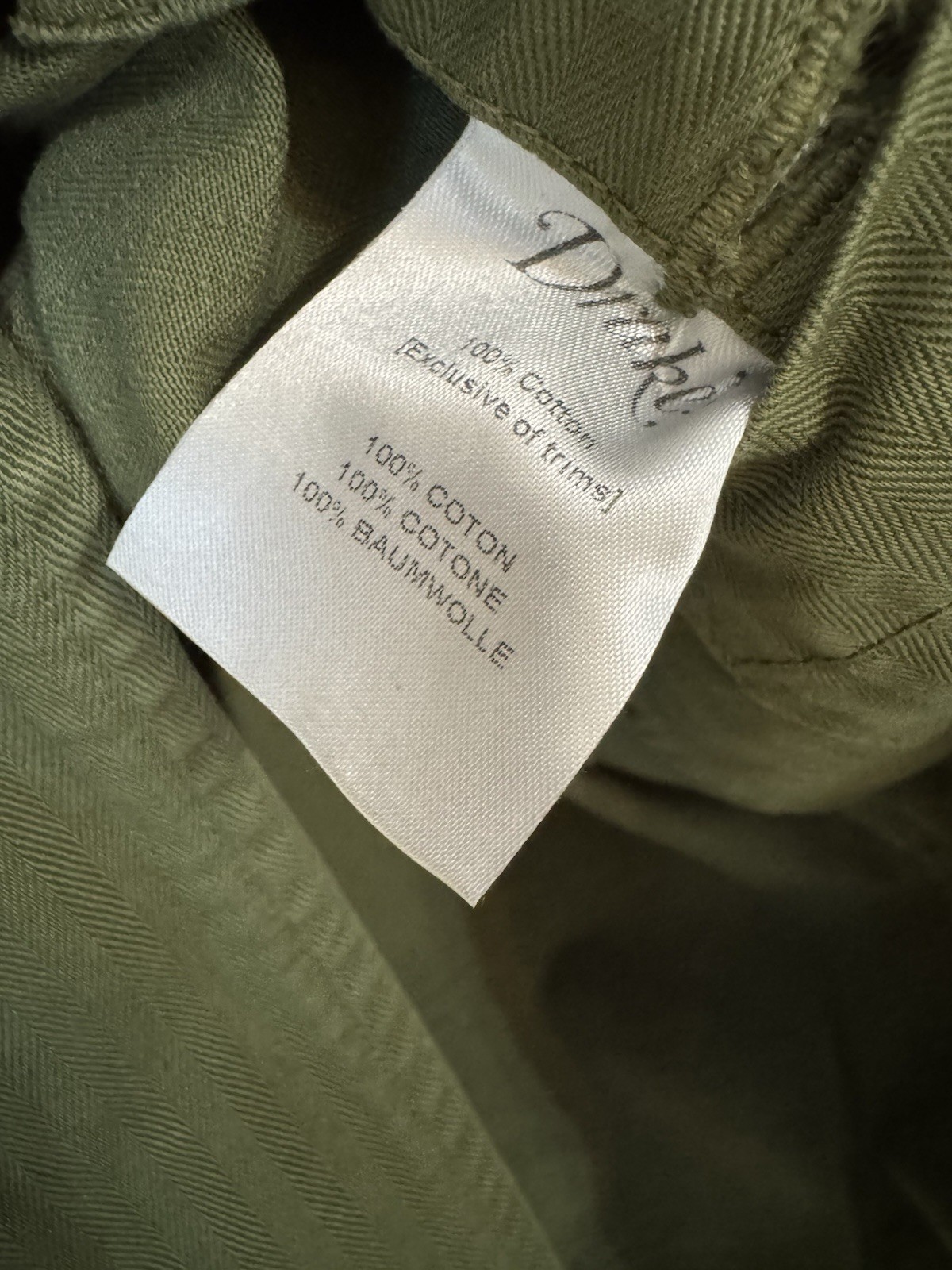 Drake's London Herringbone Ripstop Jungle Jacket Olive Green Size 36