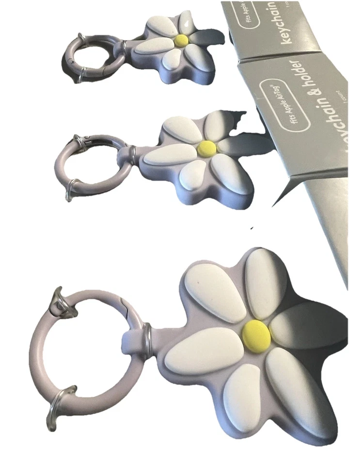 3 Apple AirTag Silicona Heyday Llavero Y Soporte Margarita - Nuevo Foto 2 de 4